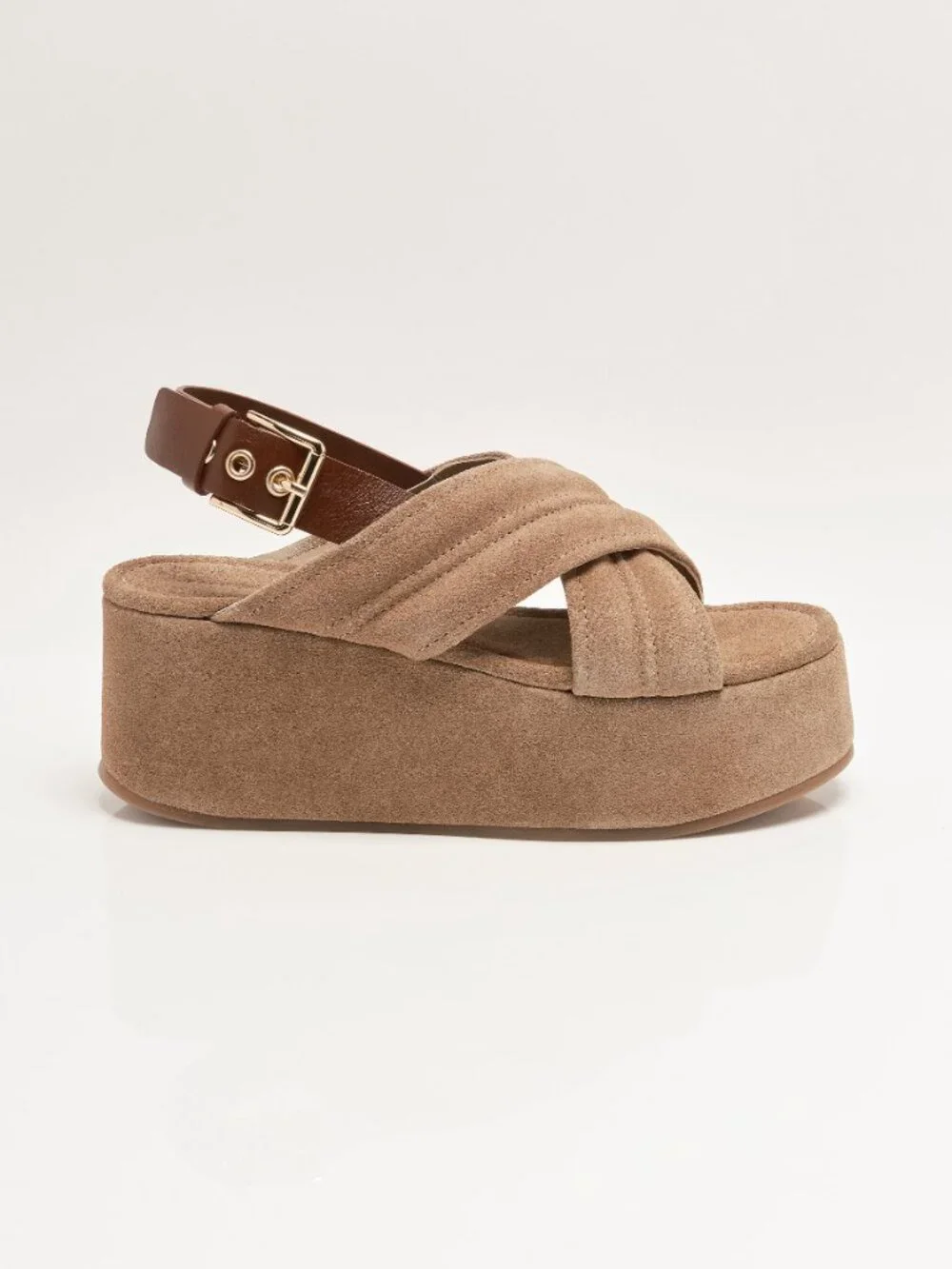 FREE PEOPLE Skyline Platforms / Fawn Suede